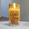 Edge Collection - 6" x 3" - Gold - Flickering LED Candle with Blessing Message - 1 Piece